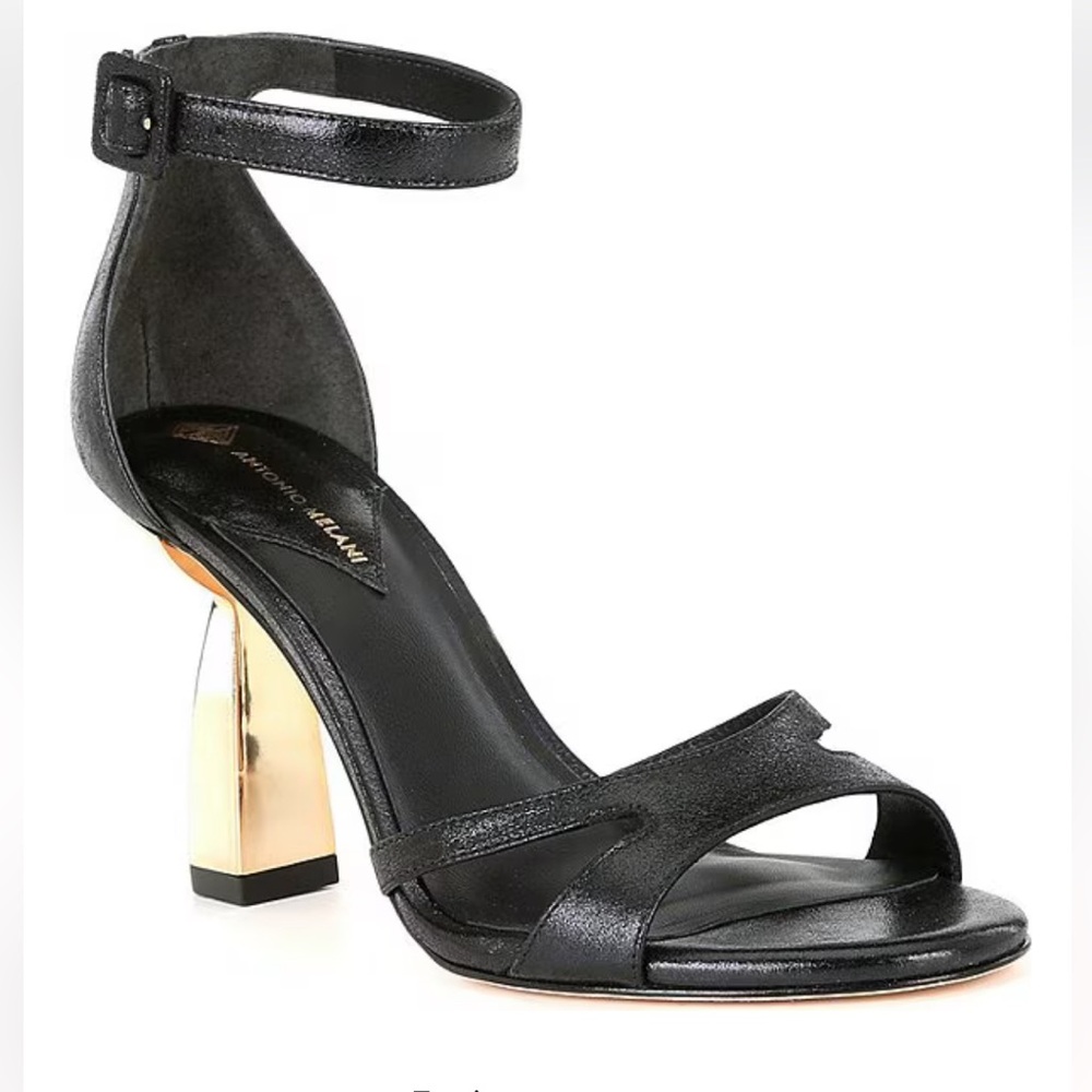Antonio Melani Calla Leather Double Banded Dress Sandals Sz 8